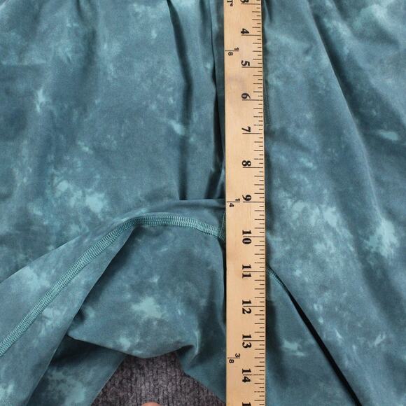 Lululemon Shorts Mens Medium The Short Lined Teal Tie Dye Athletic Running Gym - Picture 8 of 11